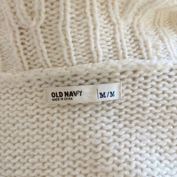 Old Navy Wool Blend Fair Isle Open Front Sweater Shawl Medium Short Sleeve - Picture 6 of 7